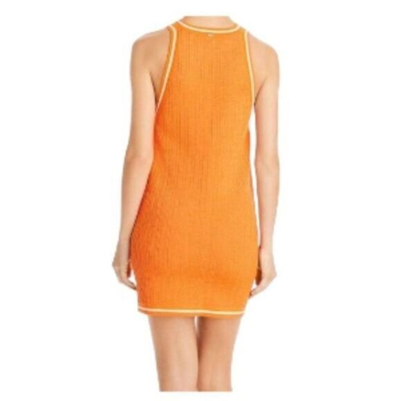 PQ Logan Swim Orange Metallic Textured Swim Coverup Dress XS/S NWT - Picture 2 of 4